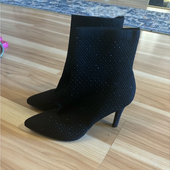 Mia Mercy Black Rhinestone Bootie Size 7.5 New - Picture 7 of 11